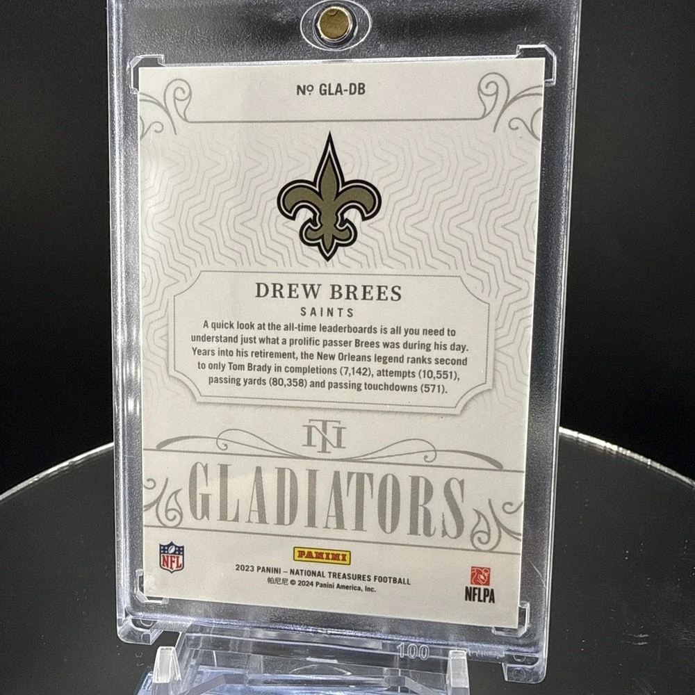 2023 National Treasures Drew Brees /50 Gladiators Saints #GLA-DB